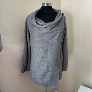 Ann Taylor Wool Angora Cashmere Blend Cross Snap Tab Sleeve Cardigan Size S